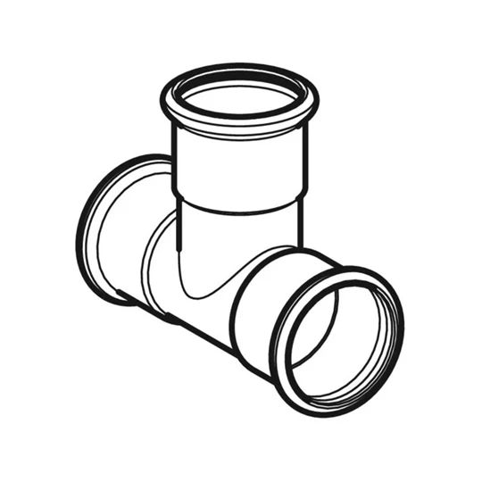 Geberit Mapress szénacél egál T-idom: d=88.9mm