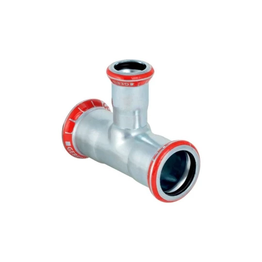 Geberit Mapress szénacél szűkített T-idom: d=18mm, d1=15mm, d2=18mm