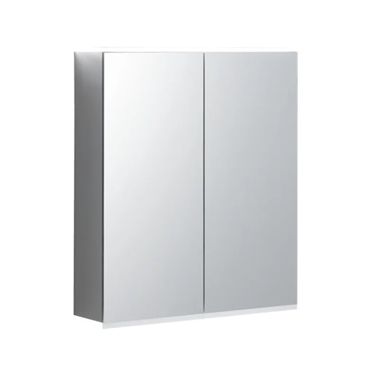 Geberit Option Plus tükrös szekrény világítással, két ajtóval, 60x70x17.2cm, kívül tükör/ajtók, kívül-belül tükör