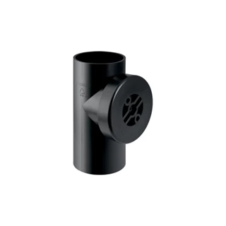 Geberit PE 90°-os tisztító idom kerek revíziós ajtóval: d=63mm, d1=63mm