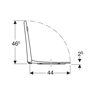 Geberit Selnova Comfort WC-ülőke akadálymentes, rögzítés felülről, fehér