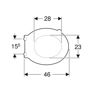 Geberit Selnova Comfort WC-ülőke akadálymentes, rögzítés felülről, fehér