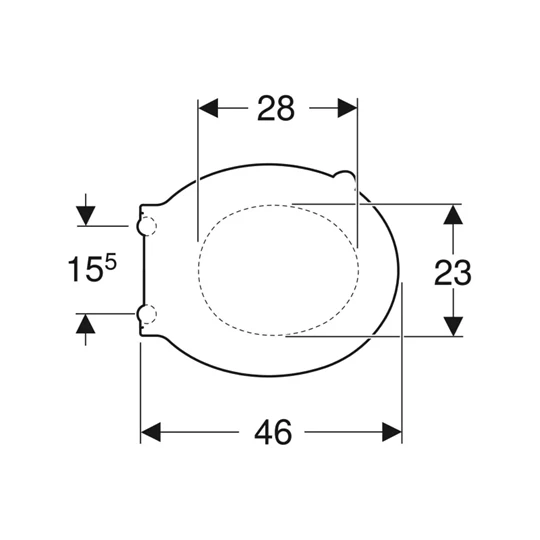 Geberit Selnova Comfort WC-ülőke akadálymentes, rögzítés felülről, fehér