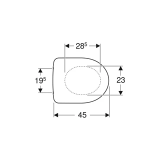 Geberit Selnova Compact WC-ülőke, lecsapódásgátlós, rögzítés felülről, fehér
