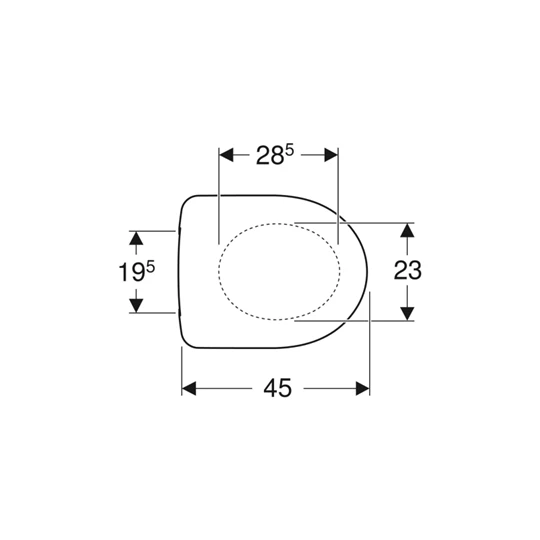 Geberit Selnova Compact WC-ülőke, lecsapódásgátlós, rögzítés felülről, fehér