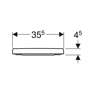 Geberit Selnova Square WC-ülőke, lecsapódásgátlós, rögzítés felülről