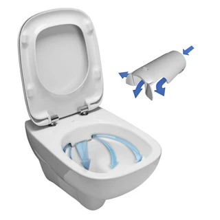 Geberit Selnova Square fali WC csésze mélyöblítésű, szögletes, Rimfree, 35 cm x 34 cm x 53 cm