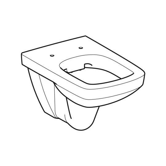 Geberit Selnova Square fali WC csésze mélyöblítésű, szögletes, Rimfree, 35 cm x 34 cm x 53 cm