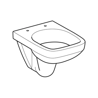 Geberit Selnova Square fali WC csésze mélyöblítésű, szögletes, rövidített kivitel, 36 cm x 34 cm x 48 cm