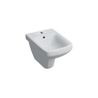 Geberit Selnova Square fali bidé, 35 cm x 34.7 cm x 53 cm, túlfolyó látható