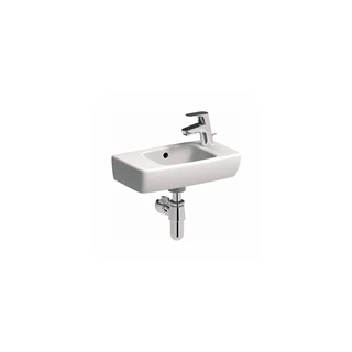 Geberit Selnova Square bútorra építhető kézmosó 45 x 15 x 25 cm, rövidített kiv., szögletes, jobb csaplyuk, látható túlf