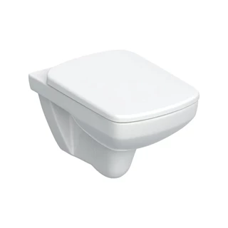 Geberit Selnova Square mélyöblítésű fali WC készlet 53cm, Rimfree, szögletes, lecsapódásgátlós, gyorskioldós WC-ülőkével