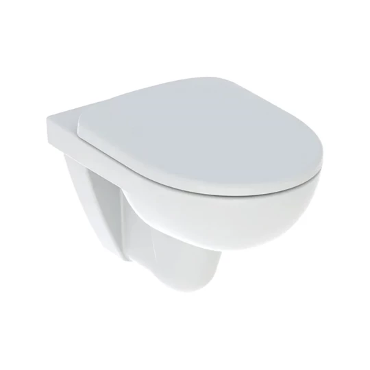 Geberit Selnova mélyöblítésű fali WC készlet 53 cm, Rimfree, ovális, lecsapódásgátlós, gyorskioldós WC-ülőkével