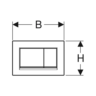 Geberit Sigma30 nyomólap, 2 mennyiséges öblítéshez: matt króm, fényes króm
