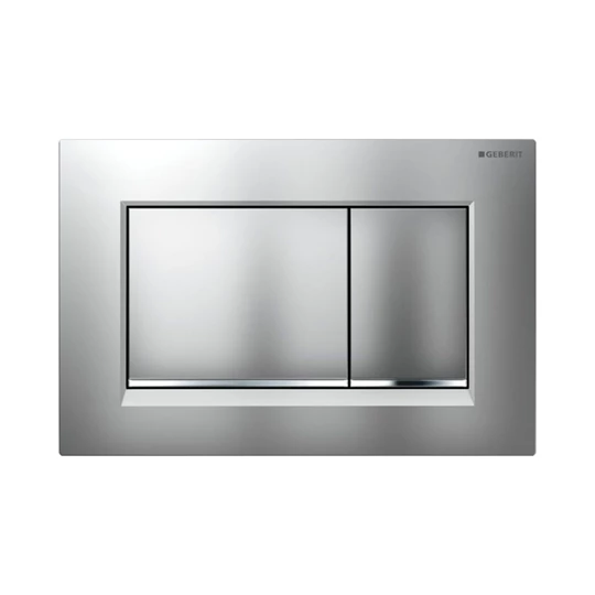 Geberit Sigma30 nyomólap, 2 mennyiséges öblítéshez: matt króm, fényes króm