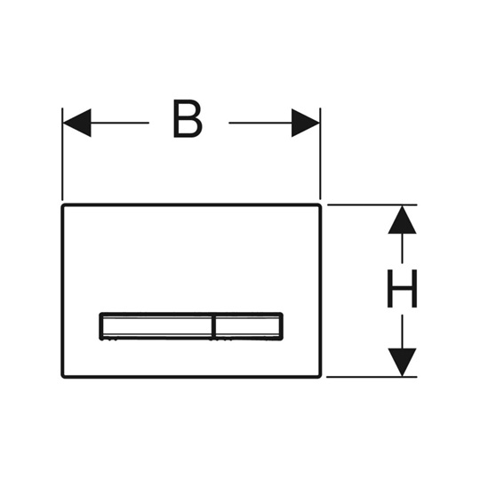 Geberit Sigma50 működtetőlap, 2 mennyiséges öblítéshez: Fekete RAL 9005/szálcsiszolt króm