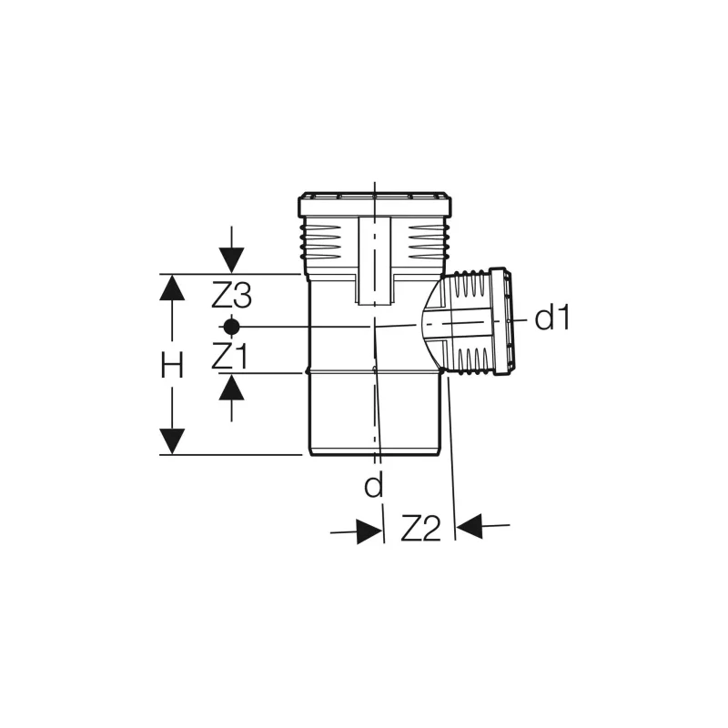 Geberit Silent-PP 87,5°-os elágazó idom: d=110mm, d1=50mm