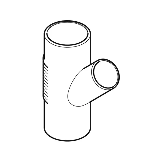 Geberit Silent-db20 45°-os elágazó idom: d=75mm, d1=56mm