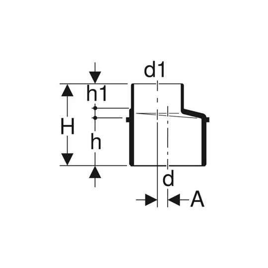 Geberit Silent-db20 excentrikus szűkítő: d=110mm, d1=90mm