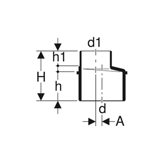 Geberit Silent-db20 excentrikus szűkítő: d=135mm, d1=125mm