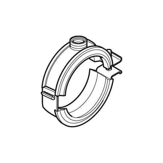 Geberit Silent-db20 gumibetétes csőbilincs, M10/G 1/2" BM, d56