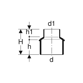 Geberit Silent-db20 kocentrikus szűkítő: d=110mm, d1=75mm