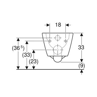 Geberit Smyle Square fali WC csésze mélyöblítésű, zárt formájú, Rimfree, 35 cm x 33 cm x 54 cm
