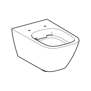 Geberit Smyle Square fali WC csésze mélyöblítésű, zárt formájú, Rimfree, 35 cm x 33 cm x 54 cm