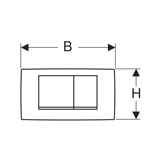 Geberit Twinline30 működtetőlap, 2 mennyiséges öblítéshez, fényes króm
