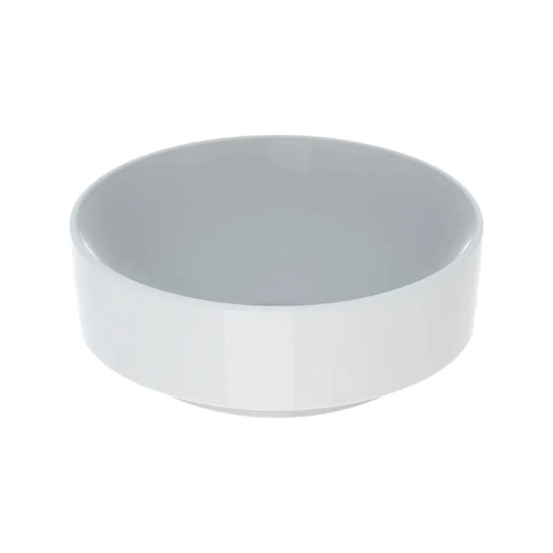 Geberit VariForm pultra ültethető mosdó, kerek, 40 cm x 15.8 cm, túlfolyó nélkül