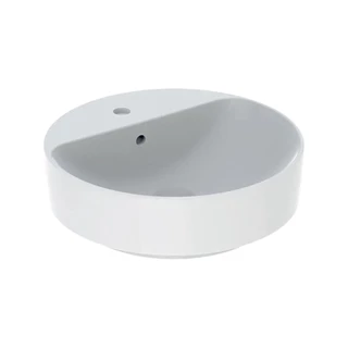 Geberit VariForm pultra ültethető mosdó 45 x 15,8 cm, kerek, csaplyuk-peremmel, túlfolyó látható