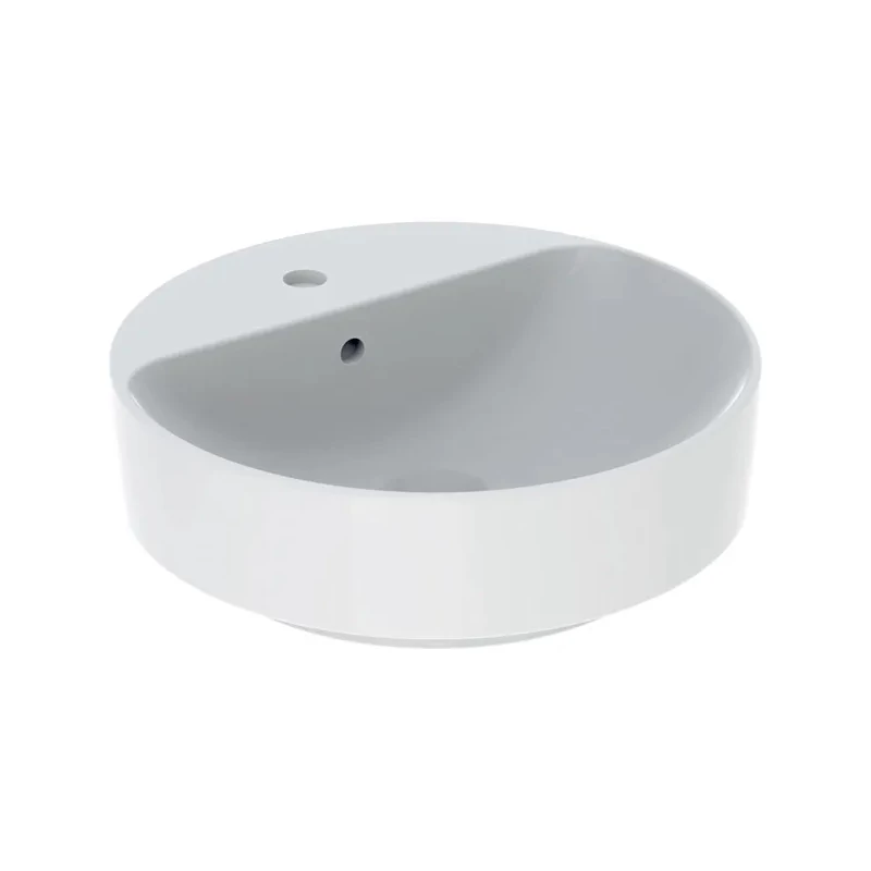 Geberit VariForm pultra ültethető mosdó 45 x 15,8 cm, kerek, csaplyuk-peremmel, túlfolyó látható