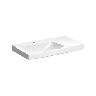 Geberit Xeno˛ mosdó pakolófelülettel, 90 cmx14 cmx48 cm, csaplyuk középen, túlfolyó nélkül, jobb lerakófelület, KeraTect