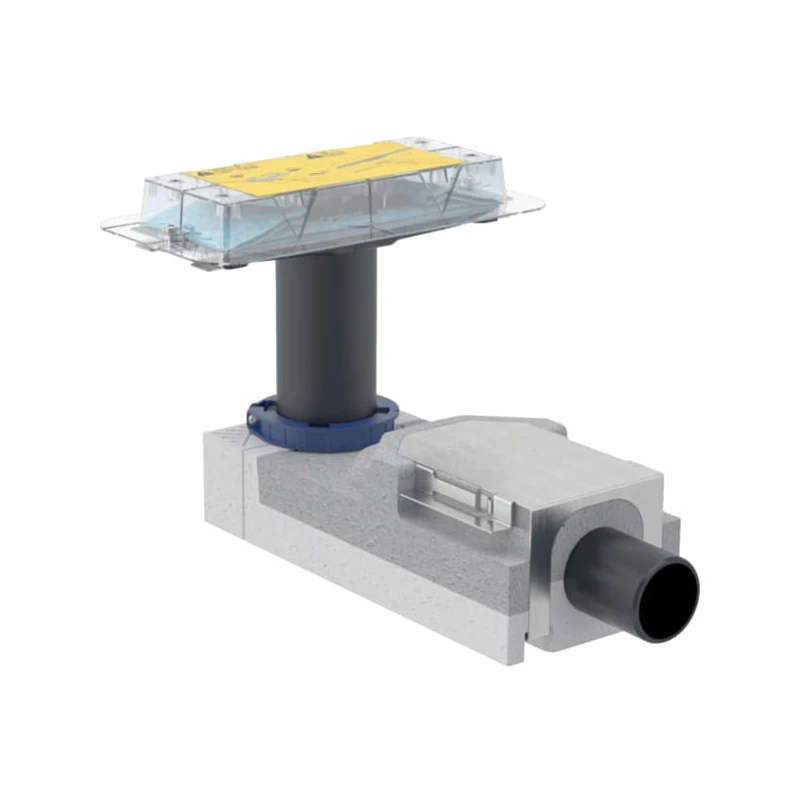 Geberit beépítőkészlet CleanLine sorozatú zuhanyfolyókákhoz, az összefolyónál 90–220 mm esztrichmagassághoz: d=50mm