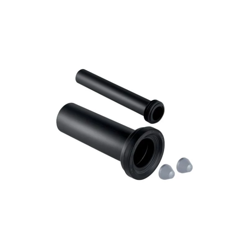 Geberit csatlakozókészlet fali WC-hez, 30 cm-es hossz: d=90mm, d1=45mm, Matt króm