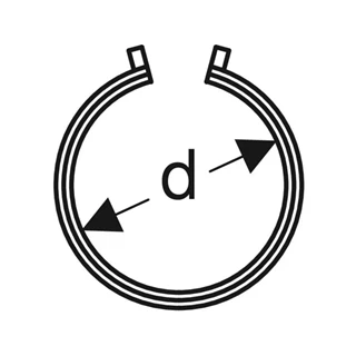 Geberit elektromandzsetta fixpont bilincshez: d=250mm, d1=258mm