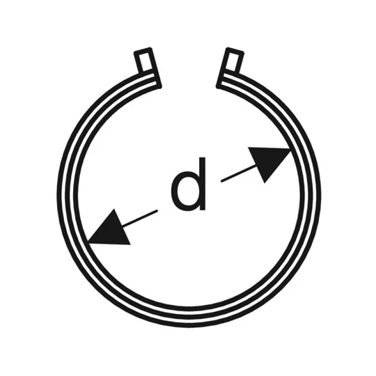 Geberit elektromandzsetta fixpont bilincshez: d=250mm, d1=258mm