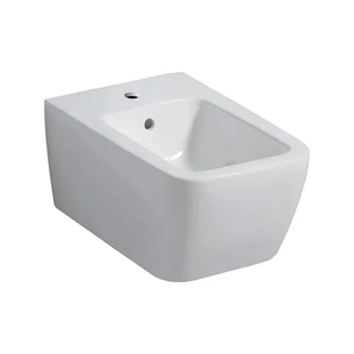 Geberit iCon Square fali bidé, zárt forma, 35 cm x 26 cm x 54 cm, túlfolyó látható