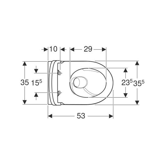 Geberit iCon fali WC mélyöblítésű készlet, zárt forma, TurboFlush, WC-ülőkével, 53cm, lecsapódásgátlós