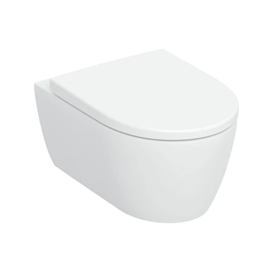 Geberit iCon fali WC mélyöblítésű készlet, zárt forma, TurboFlush, WC-ülőkével, 53cm, lecsapódásgátlós