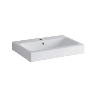 Geberit iCon mosdó, 60 cm x 15.5 cm x 48.5 cm, csaplyuk középen, túlfolyó látható