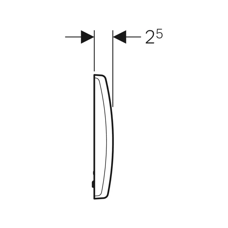 Geberit elektronikus vizeldevezérlés, hálózati üzem, könnyűfém nyomólap, Basic: Matt króm