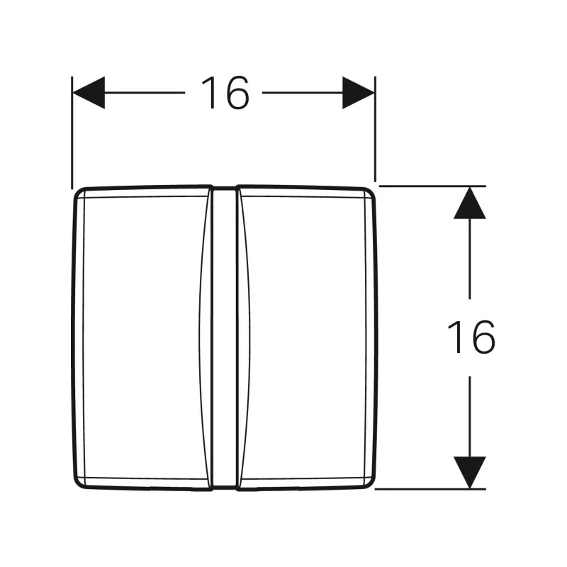 Geberit elektronikus vizeldevezérlés, hálózati üzem, könnyűfém nyomólap, Basic: Matt króm