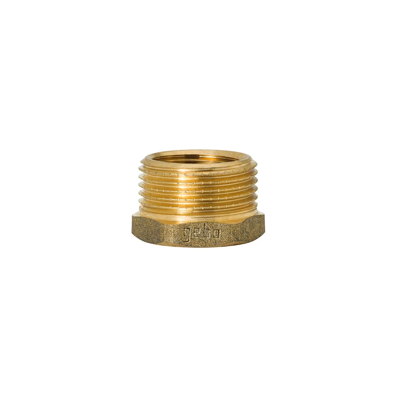 Sárgaréz szűkítő, külső-belső menet, KB,  1" - 1/2", Gebo Gold
