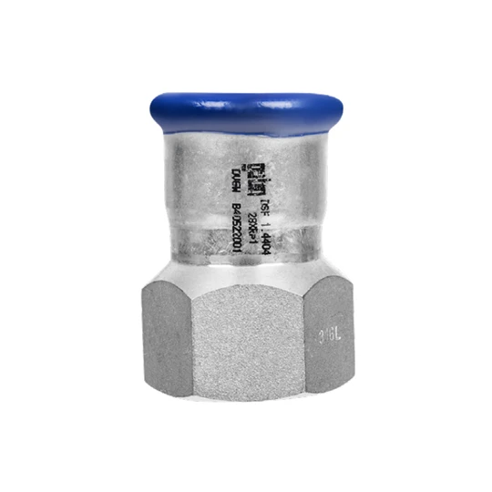 Gebopress-M rozsdamentes acél csatlakozó idom, belső menetes, 28 mm - 1" BM, 1.4404 - 316L