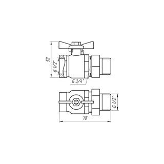 Golyóscsap 1/2" KB holl.