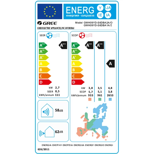 Gree Amber Royal WiFi, 3D légáram, cold  plasma, I-Feel,8°C-os temperálás,extra -30°C-os fűtési működési t. 2,7kW A+++/A