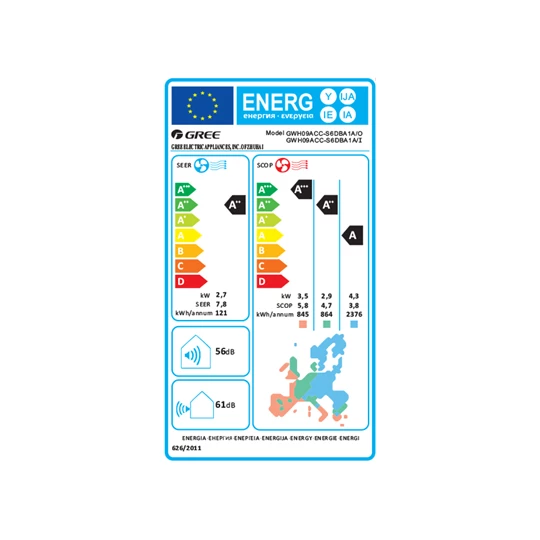 Gree Silver X WiFi, 3D légáram, cold  plasma,  I-Feel,8°C-os temperálás, extra -30°C-os fűtési működési t. A++/A++ 2,7kW