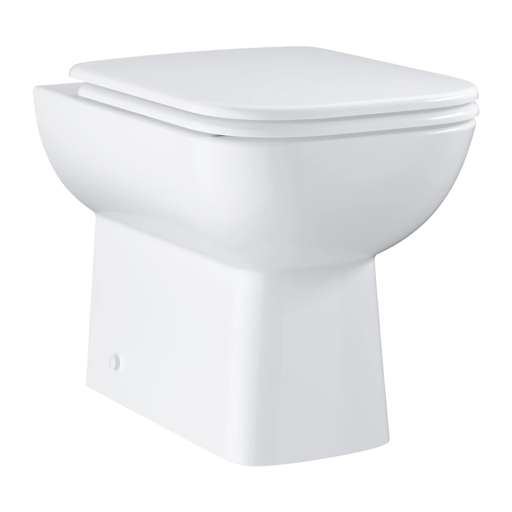Grohe BauEdge Ceramic álló wc, hátsó kifolyás, peremmentes