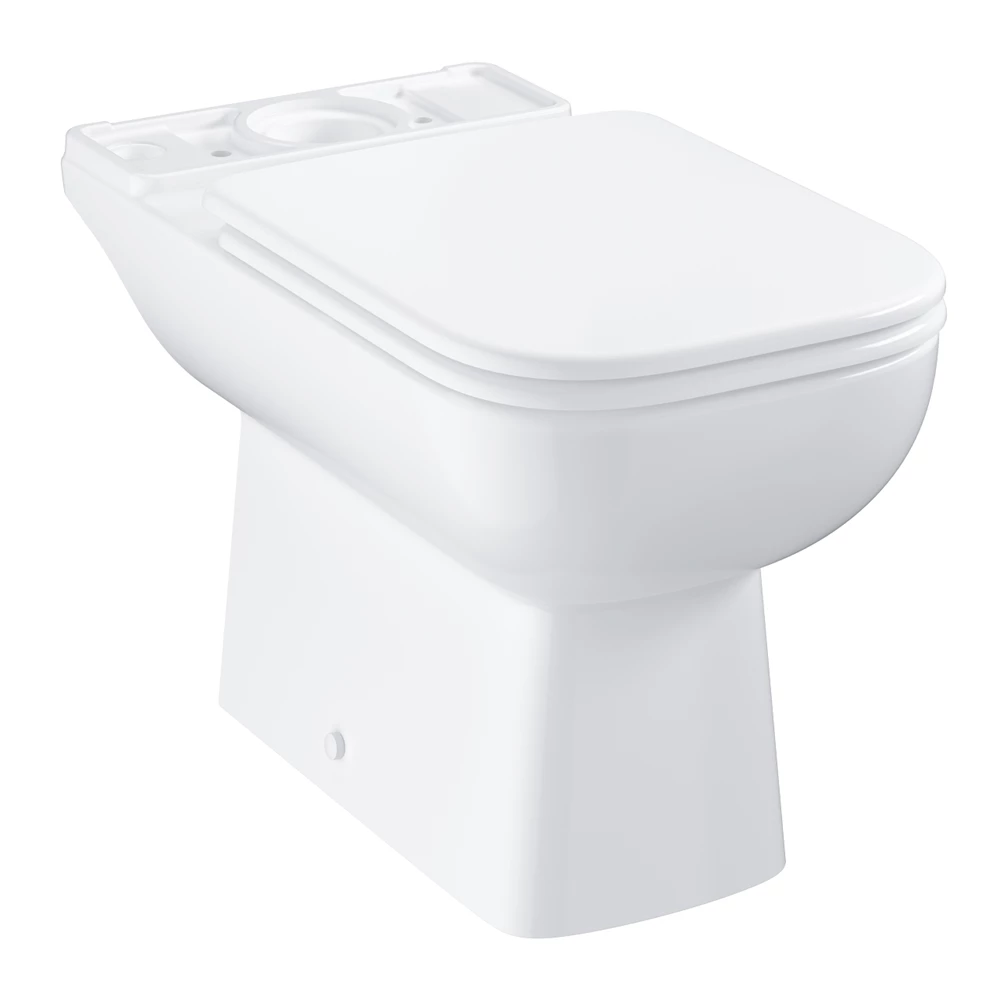 Grohe BauEdge Ceramic álló wc, monoblokkos, hátsó kifolyás, peremmentes